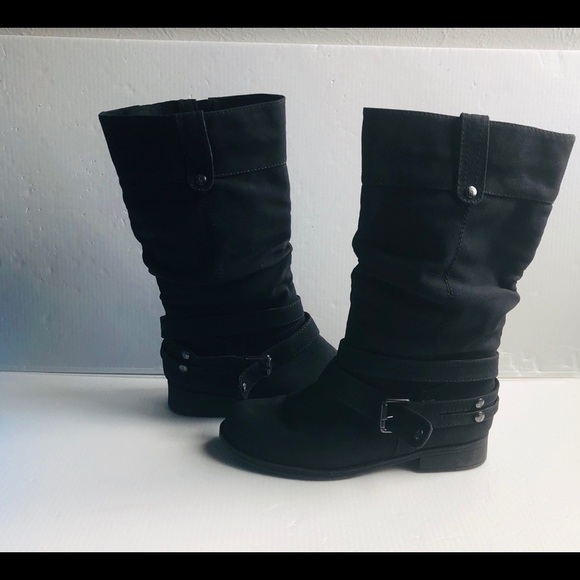 DE BLOSSOM, BLACK BOOTS, size 8 1/2 - Picture 2 of 9